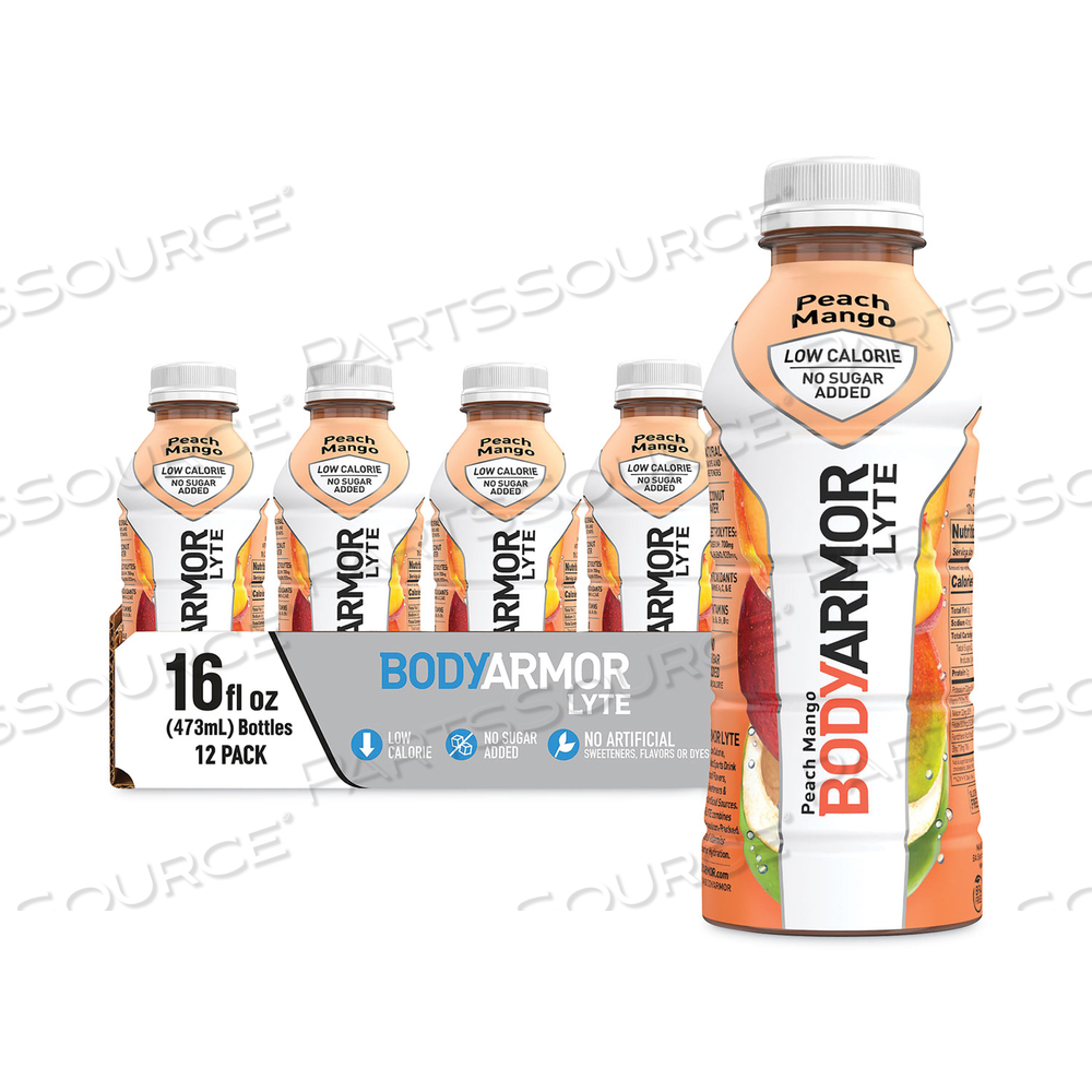 LYTE SPORTS DRINK, PEACH MANGO, 16 OZ BOTTLE by BodyArmor