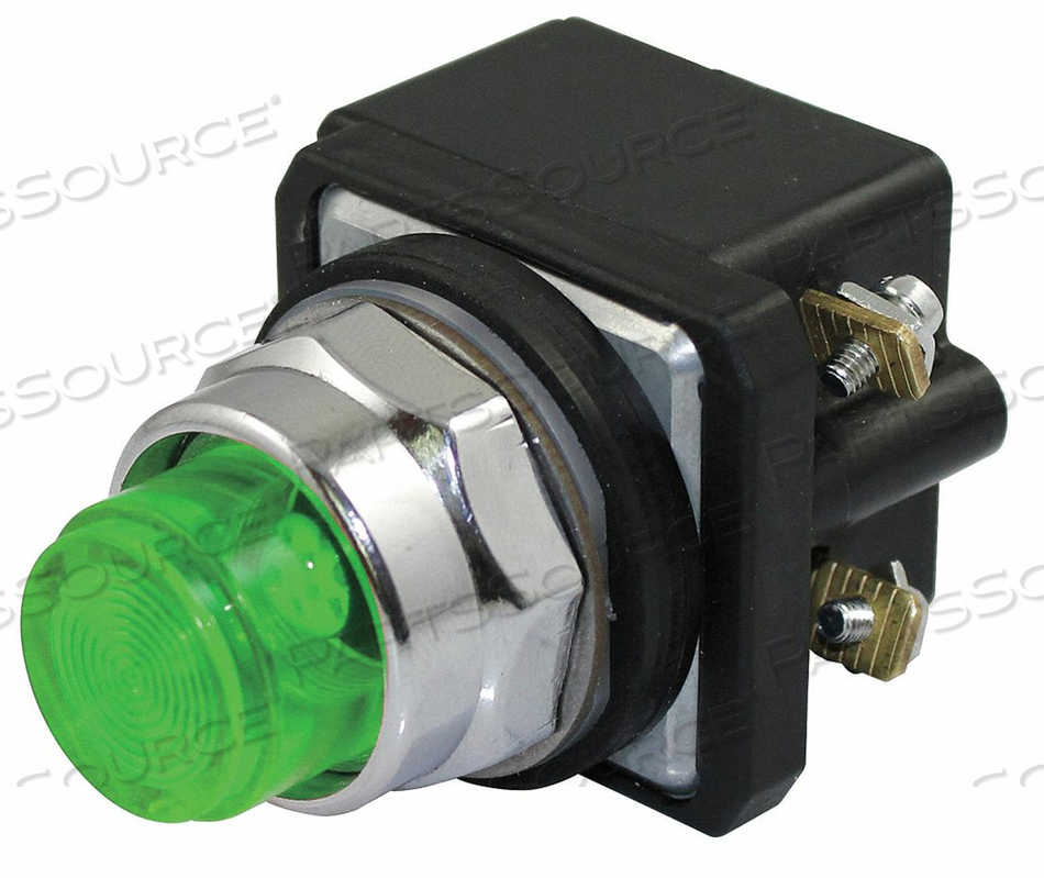 PILOT LIGHT, VOLTAGE 24V AC/DC, COLOR GREEN, LAMP TYPE LED, SHAPE ROUND, TERMINAL CONNECTION PRESSURE PLATE, LENS MATERIAL PLASTIC, 30 MM, L by DAYTON ELECTRIC MANUFACTURING CO PILOT LIGHT, VOLTAGE 24V AC/DC, COLOR GREEN, LAMP TYPE LED, SHAPE ROUND, TERMINAL CONNECTION PRESSURE PLATE, LENS MATERIAL PLASTIC, 30 MM, L by DAYTON ELECTRIC MANUFACTURING CO