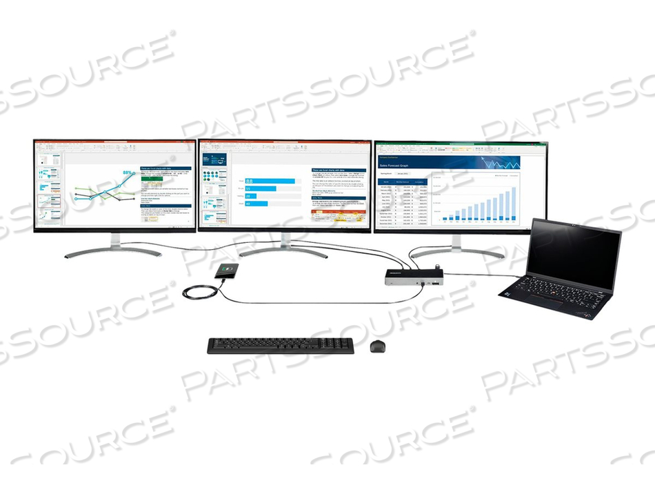 USB C DOCK, TRIPLE 4K MONITOR USB TYPE-C DOCKING STATION, 100W POWER DELIVERY, DP 1.4 ALT MODE & DSC, 2X DISPLAYPORT 1.4/HDMI 2.0, 6XUSB (2X by StarTech.com Ltd. USB C DOCK, TRIPLE 4K MONITOR USB TYPE-C DOCKING STATION, 100W POWER DELIVERY, DP 1.4 ALT MODE & DSC, 2X DISPLAYPORT 1.4/HDMI 2.0, 6XUSB (2X by StarTech.com Ltd.