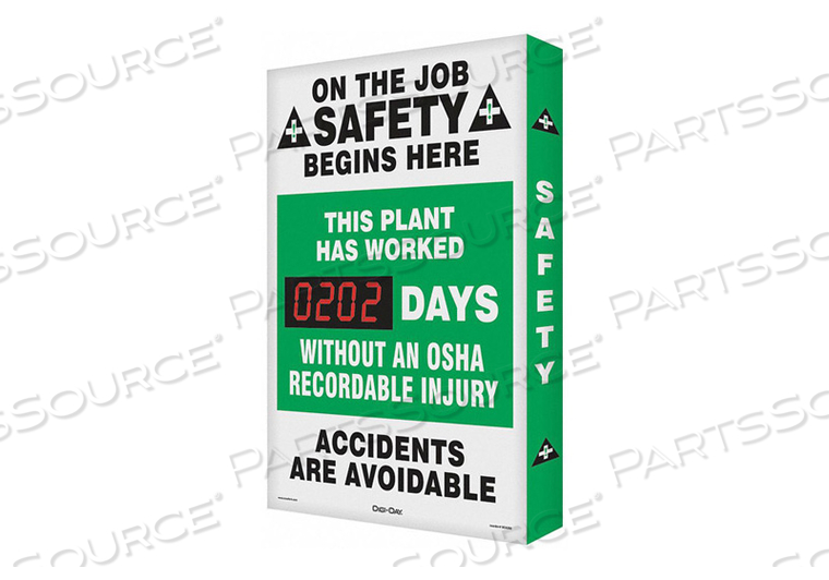 SAFETY RECORD SIGNS 29 X 20IN AL ENG by Accuform Manufacturing, Inc. SAFETY RECORD SIGNS 29 X 20IN AL ENG by Accuform Manufacturing, Inc.