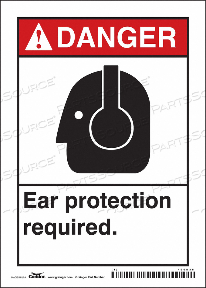 SAFETY SIGN 5 W 7 H 0.004 THICKNESS 
