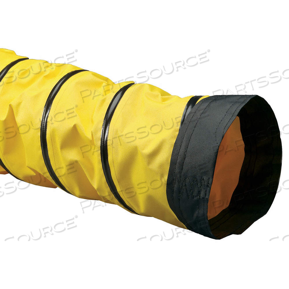 DUCTING HOSE 15 FT L BLACK/YELLOW by Flexaust Co. Inc.