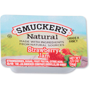 NATURAL JAM, 0.5 OZ CONTAINER, STRAWBERRY, 200/CARTON by Smucker's