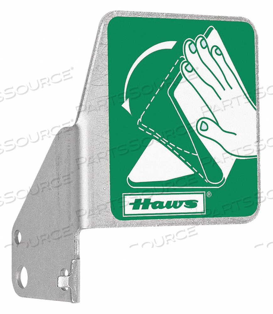 PUSH FLAG SS GREEN 9 L X 8 W by Haws