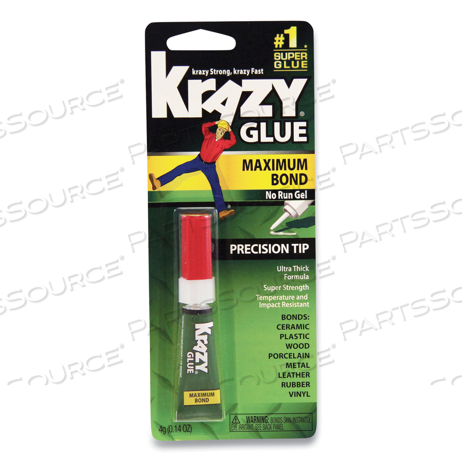 ADVANCED KRAZY GLUE GEL, MAXIMUM BOND, 4G TUBE by Krazy Glue