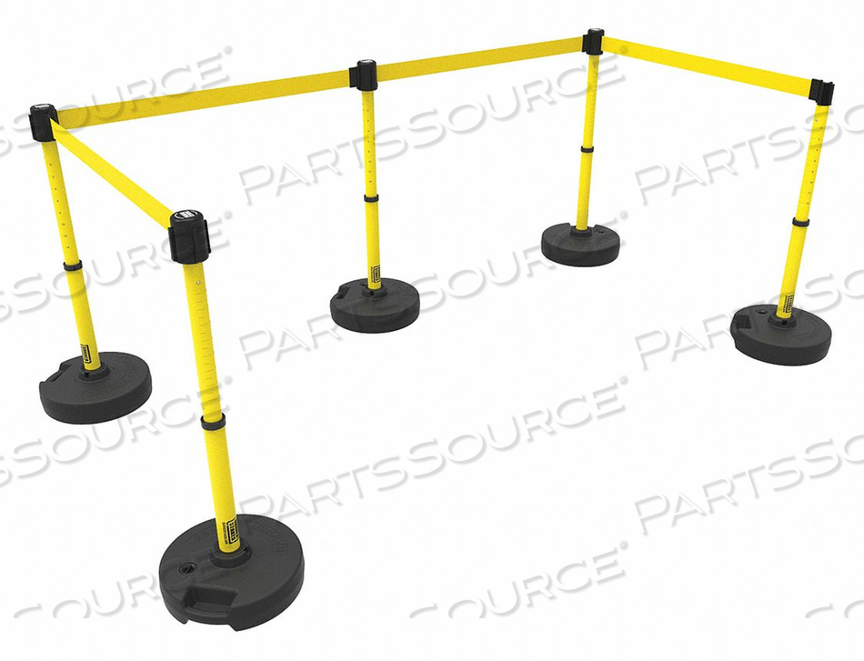 PLUS BARRIER SET X5 BLANK YELLOW BANNER by Banner Stakes PLUS BARRIER SET X5 BLANK YELLOW BANNER by Banner Stakes