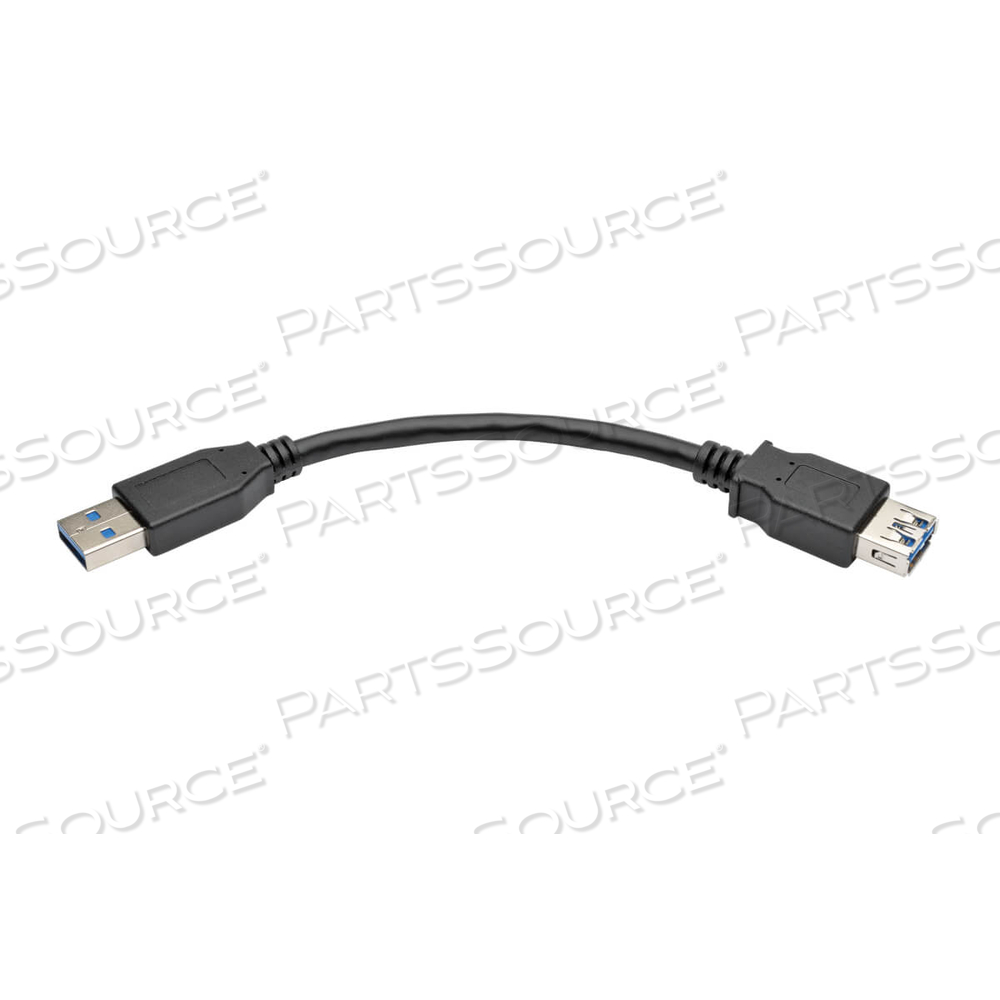 USB 3.0 SUPERSPEED TYPE-A EXTENSION CABLE M/F 6" BLACK 5GBPS by Tripp Lite