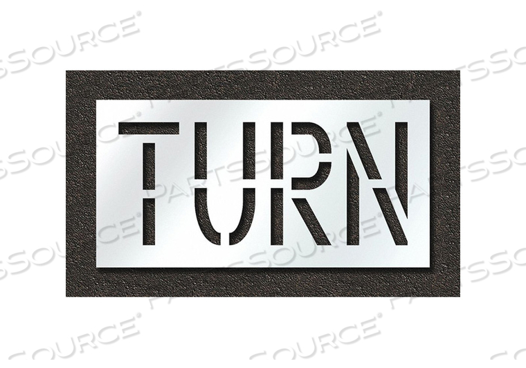 PAVEMENT STENCIL TURN by RAE Products & Chemicals Corp. PAVEMENT STENCIL TURN by RAE Products & Chemicals Corp.