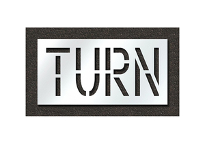 PAVEMENT STENCIL TURN by RAE Products & Chemicals Corp. PAVEMENT STENCIL TURN by RAE Products & Chemicals Corp.