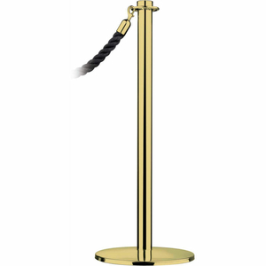 TENSATOR POST ROPE SAFETY CROWD CONTROL QUEUE STANCHION UNIVERSAL CONTEMPORARY, SATIN BRASS by Tensator