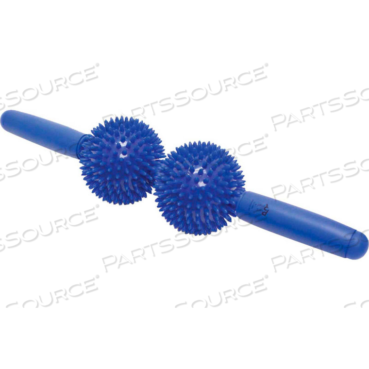 POINT RELIEF MASSAGE BAR, 9 X 43 CM (3.5" X 16.9"), 2 BALLS, BLUE, 1 EACH by Fabrication Enterprises