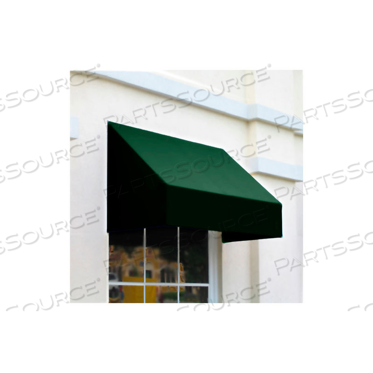 WINDOW/ENTRY AWNING 6' 4-1/2" W X 2'D X 3' 8"H FOREST GREEN 