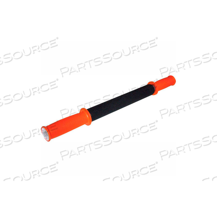 TIGER TAIL 18" CLASSIC HAND HELD PORTABLE FOAM ROLLER, BLACK/ORANGE by Fabrication Enterprises TIGER TAIL 18" CLASSIC HAND HELD PORTABLE FOAM ROLLER, BLACK/ORANGE by Fabrication Enterprises