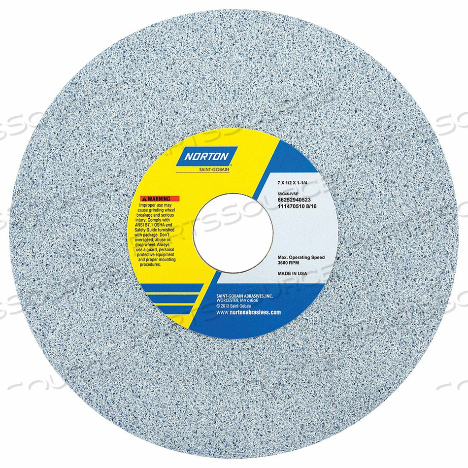 GRINDING WHEEL T1 7X1/2X1.25 CA 60G PK5 by Norton | Saint-Gobain Abrasives