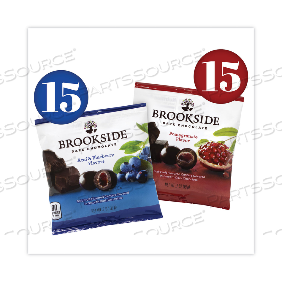 DARK CHOCOLATE FRUIT, ACAI BLUEBERRY AND POMEGRANATE, 30 POUCHES/BAG 