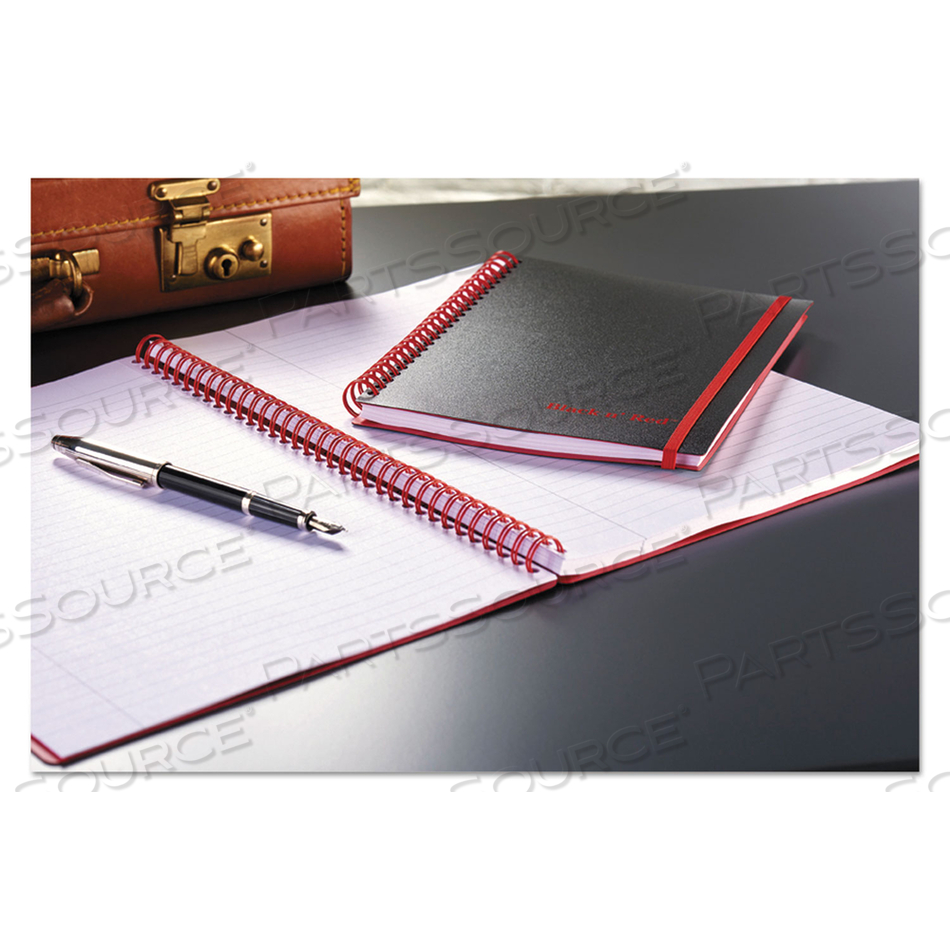 FLEXIBLE COVER TWINWIRE NOTEBOOK, SCRIBZEE COMPATIBLE, 1 SUBJECT, WIDE/LEGAL RULE, BLACK COVER, 5.88 X 4.13, 70 SHEETS 