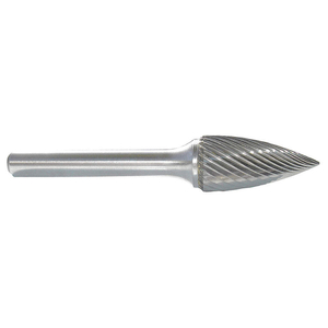 CARBIDE BUR, POINTED-END TREE, SG-15, SINGLE CUT, 3/4 IN X 1 1/2 IN HEAD by Monster