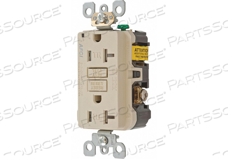 RECEPTACLE IVORY 1.0 HP 3 WIRES 2 POLES by Hubbell Incorporated, Wiring Device-Kellums RECEPTACLE IVORY 1.0 HP 3 WIRES 2 POLES by Hubbell Incorporated, Wiring Device-Kellums