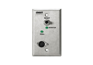 SINGLE PATIENT STATION, STAINLESS STEEL FACEPLATE, 8 PIN DIN JACK, 1 GANG by Crest Healthcare