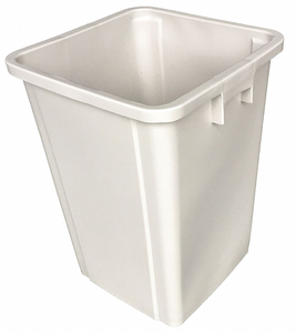 GRAINGER TRASH CAN, SQUARE, BEIGE, 16 GAL CAPACITY, 15 7/8 IN WD/DIA, 15 7/8 IN DP, 21 1/4 IN HT by Tough Guy