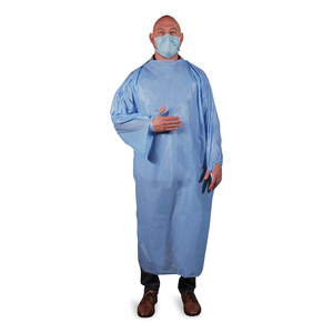 T-STYLE ISOLATION GOWN, LLDPE, LARGE, LIGHT BLUE, 50/CARTON by Heritage