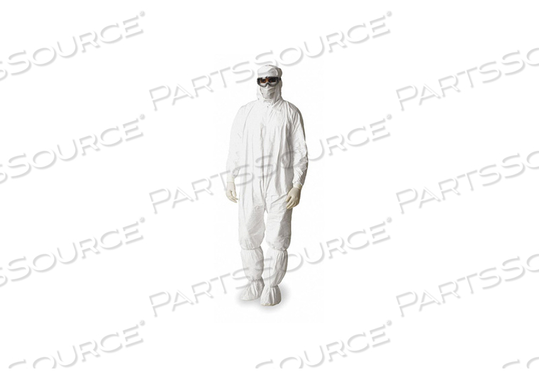 HOODED COVERALL ELASTIC WHITE 2XL PK25 by DuPont