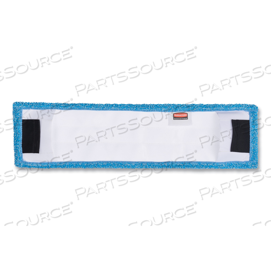 ADAPTABLE FLAT MOP PADS, MICROFIBER, 19.5 X 5.5, BLUE by Rubbermaid Medical Division