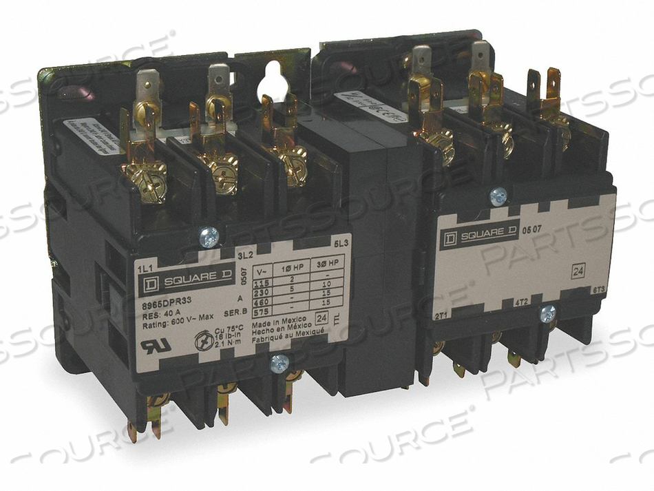 HOIST CONTACTOR 120VAC 30A OPEN 3P by Square D