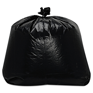 LOW-DENSITY CAN LINERS, 56 GAL, 1.6 MIL, 43" X 47", BLACK, 100/CARTON by Trinity Plastics