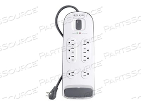 8-OUTLET SURGE PROTECTOR WITH 6 FT POWER CORD WITH TELEPHONE PROTECTION by Belkin