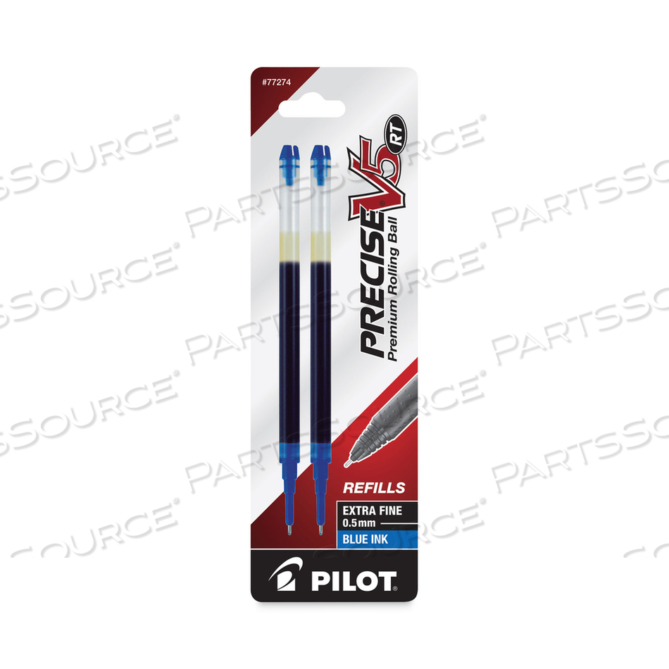 REFILL FOR PILOT PRECISE V5 RT ROLLING BALL, EXTRA-FINE CONICAL TIP, BLUE INK by Pilot