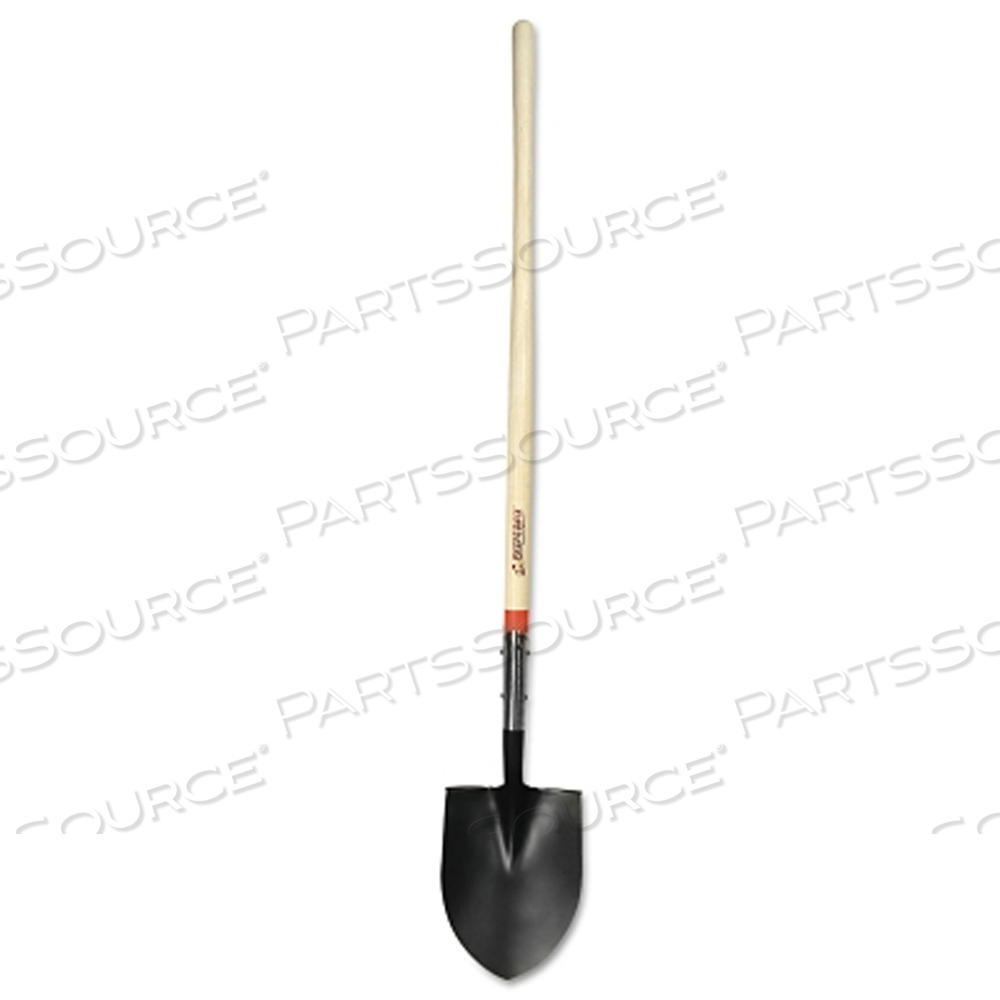 ROUND POINT SHOVEL, 12 IN L X 8.875 IN W BLADE, #2, 48 IN L NORTH AMERICAN HARDWOOD STRAIGHT HANDLE by Razor-Back ROUND POINT SHOVEL, 12 IN L X 8.875 IN W BLADE, #2, 48 IN L NORTH AMERICAN HARDWOOD STRAIGHT HANDLE by Razor-Back