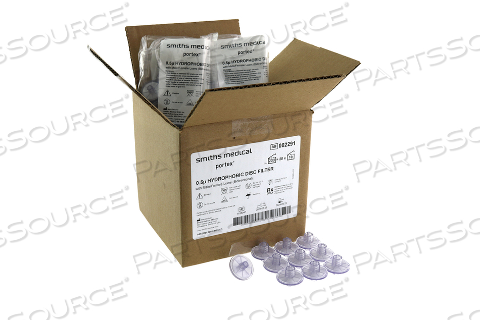 DISC FILTER GREEN HYDROPHOBIC 0.8 MICRON 200/CA by Smiths Medical