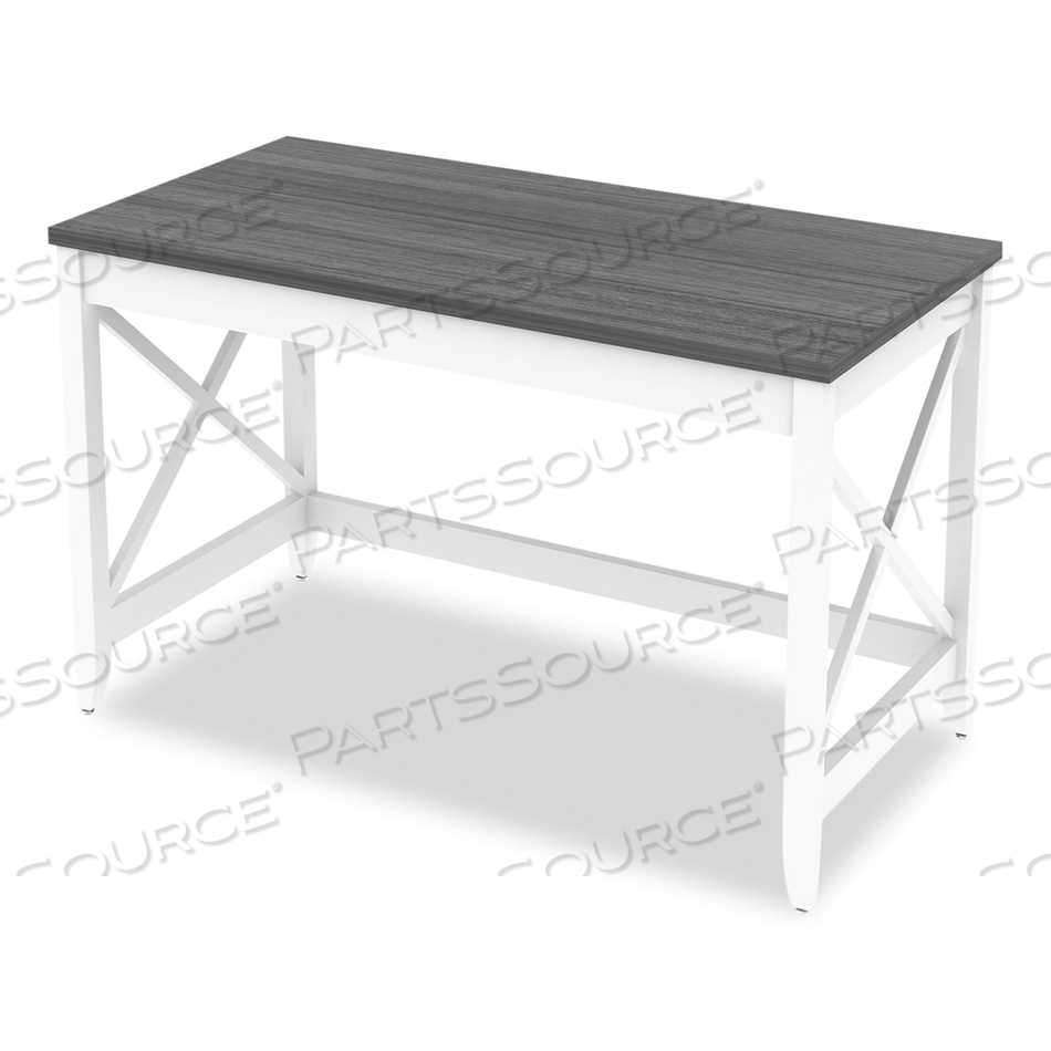 FARMHOUSE WRITING DESK, 47.24" X 23.62" X 29.53", GRAY by Workspace by Alera FARMHOUSE WRITING DESK, 47.24" X 23.62" X 29.53", GRAY by Workspace by Alera