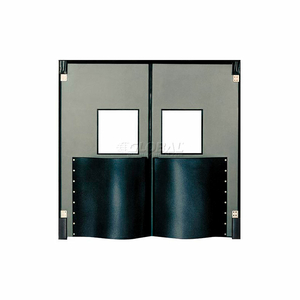 EXTRA HD DOUBLE PANEL TRAFFIC DOOR 6'W X 8'H METALLIC GRAY by Chase Industries, Inc.