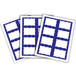 LASER/INKJET NAME BADGE, 3-3/8" X 2-1/3", BLUE BORDER, 200/BOX by C-Line