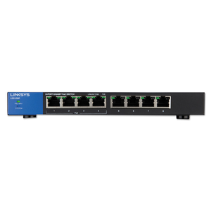 LINKSYS BUSINESS LGS108P - SWITCH - UNMANAGED - 4 X 10/100/1000 (POE+) + 4 X 10/100/1000 - DESKTOP, WALL-MOUNTABLE - POE+ (50 W) - AC 100/230 V by Linksys