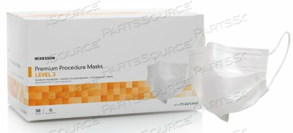 PREMIUM LEVEL 3 PROCEDURE MASKS (50 PER BOX) by McKesson PREMIUM LEVEL 3 PROCEDURE MASKS (50 PER BOX) by McKesson