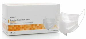 PREMIUM LEVEL 3 PROCEDURE MASKS (50 PER BOX) by McKesson