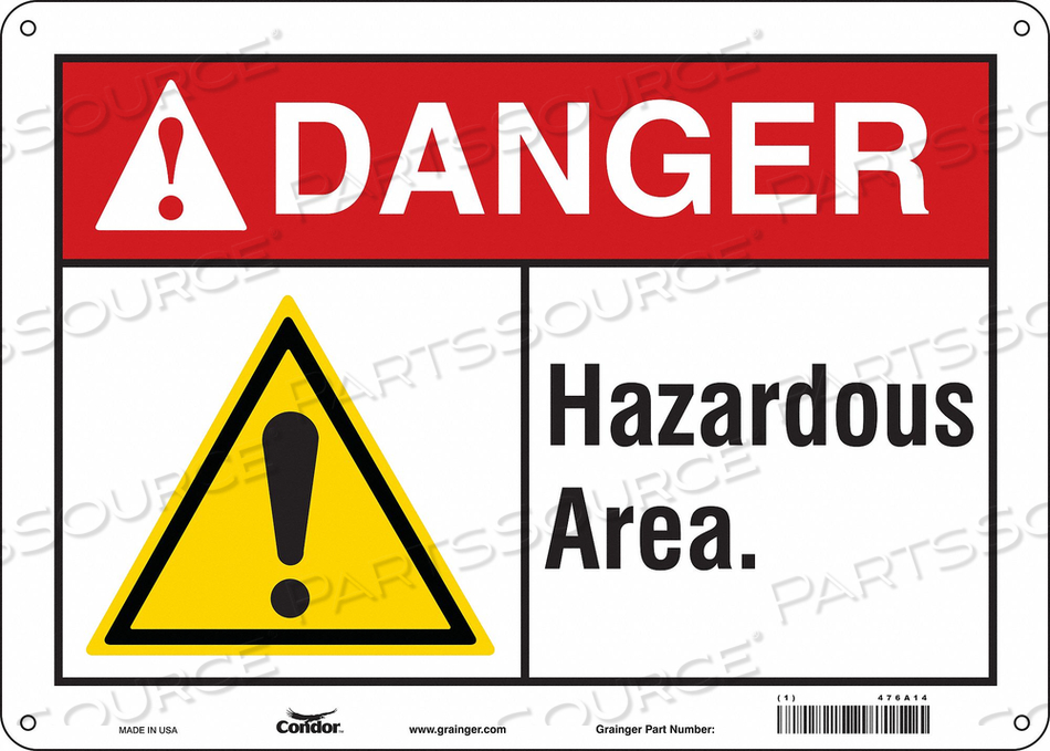CHEMICAL SIGN 14 W 10 H 0.004 THICK 