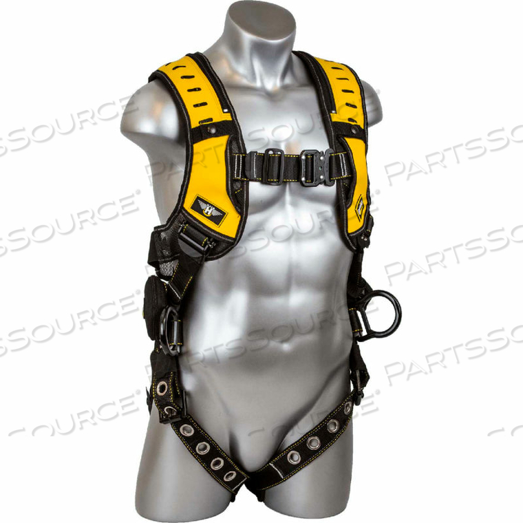 HALO HARNESS WITH TRAUMA STRAP, TONGUE BUCKLE LEG CONNECTION, M-L 