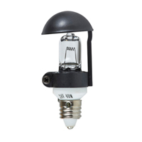 HALOGEN BULB, 40 W, 11 MM DIA, E11 MINICANDELABRA SCREW BASE, CLEAR, T4, 24 V, 1000 HR AVERAGE LIFE, 1.67 A, 2.15 IN by Skytron