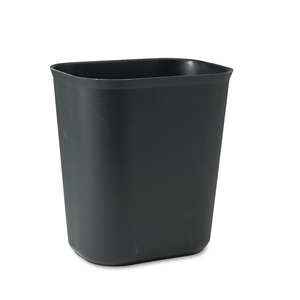 FIBERGLASS WASTEBASKET, 3.5 GAL, FIBERGLASS, BLACK by Rubbermaid Medical Division