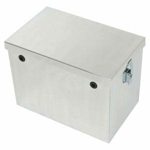 TOW-RAX 12" ALUMINUM BATTERY BOX POLISHED FINISH 9" H X 11" W X 12" D by Phoenix USA, Inc.