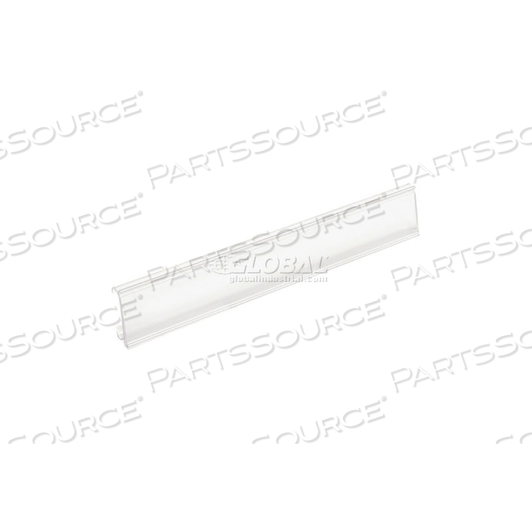 NEXEL CLEAR LABEL HOLDER 24"W X 1-1/4"H WITH PAPER INSERT (6 PC) by Precision Sourcing