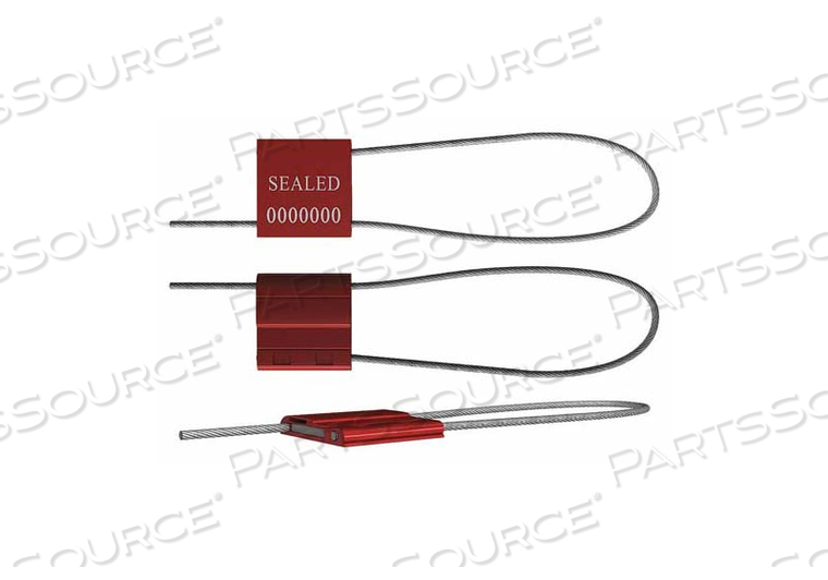CABLE SEAL ALUMINUM RED 12IN. L PK50 by Universeal CABLE SEAL ALUMINUM RED 12IN. L PK50 by Universeal