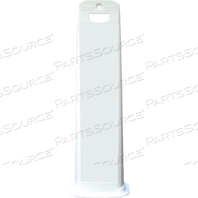 VERTICAL PANEL CHANNELIZER BARRICADE W/ OVERSIZED HANDLE, WHITE by Plasticade