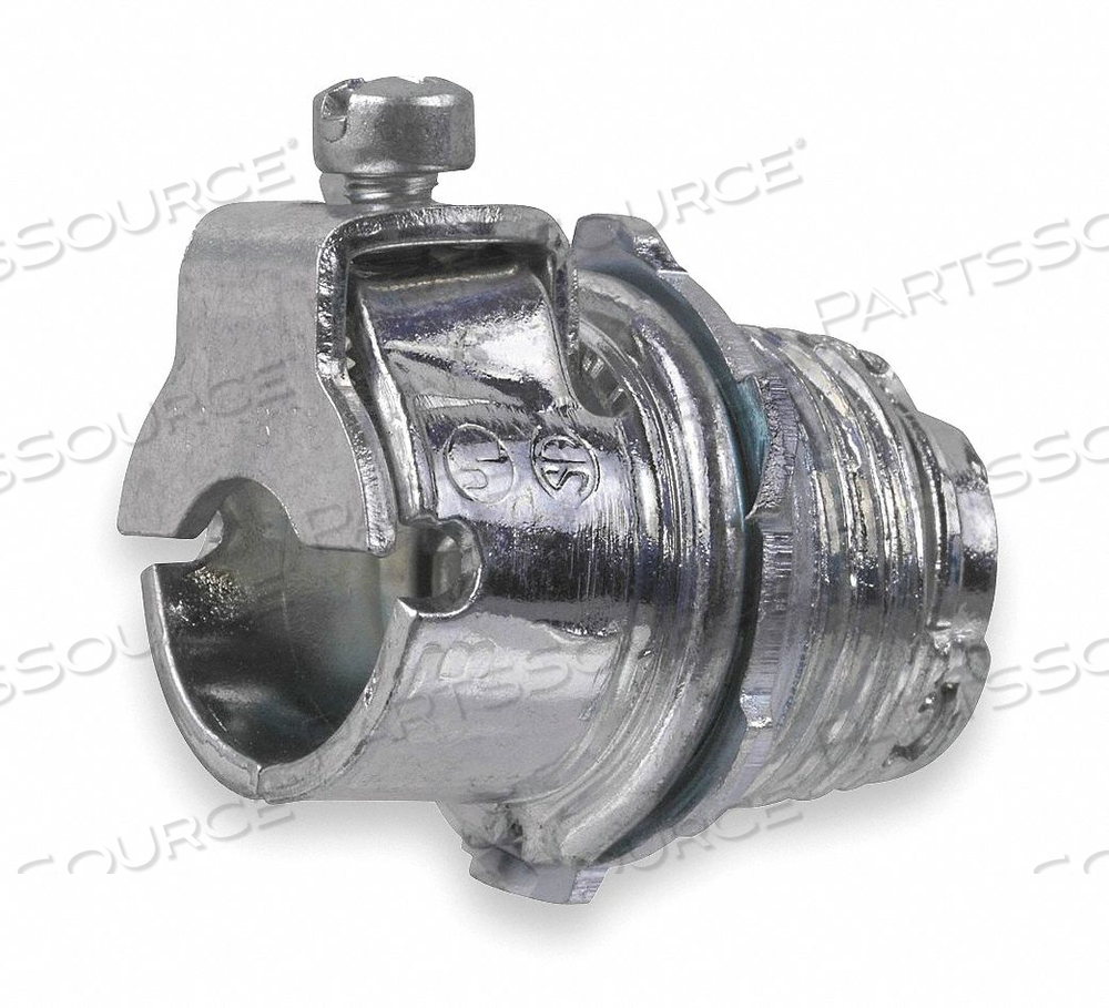 CONNECTOR, AC/FLEX CONDUIT, STEEL, 1-SCREW ANGLED-SADDLE, 3/8 IN. by ABB, Inc. 