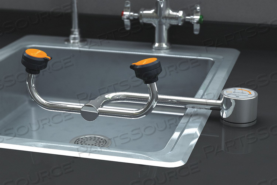 EYEWASH DECK MOUNT RIGHT 14-1/8W 5-1/4D by Guardian Equipment