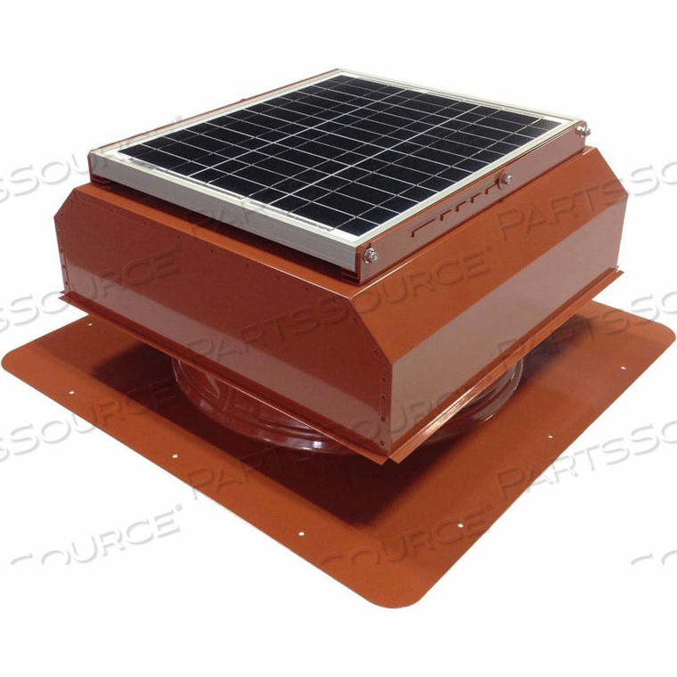 GEN 2 SELF-FLASHING ATTACHED SOLAR ATTIC FAN 30W TERRA COTTA 